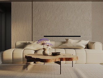 Three-seat sofa 3d model