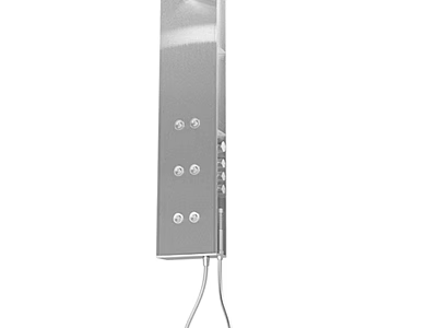 Modern Stainless Steel Faucet With Control Buttons And Contemporary Design Features 3d model