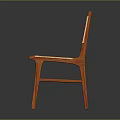 Dining Chair with Wooden Frame and Woven Seat and Backrest in Minimalist Design