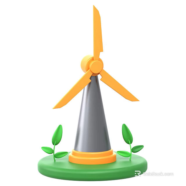 Smart Wind Turbine Intelligent Machine for Renewable Green Energy Solutions 3d model 