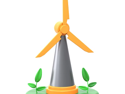 Smart Wind Turbine Intelligent Machine for Renewable Green Energy Solutions 3d model