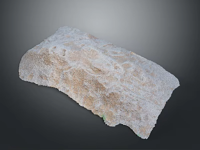 Scenic Natural Rock Landscape with Rough Textured Surface in Outdoor Setting 3d model
