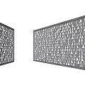 Modern Interior Feature Wall With Triangular Geometric Patterns And Metallic Texture 3d model
