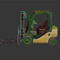 Huashi Yellow Forklift With Cab And Front Forks For Industrial Logistics Operations
