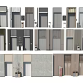 Various Modern Elevator Design Styles With Different Materials And Panel Options 3d model