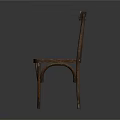 Vintage Wooden Leisure Chair With Classic Backrest And Solid Wood Seat Design