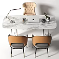 Light Luxury Office Desk and Chair Office Desk Manager Table Class Desk Manager Table Dining Table 3d model