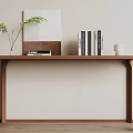 Modern solid wood end view table 3d model