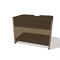 Simple Wooden Bedside Table Furniture With Drawer And Open Shelf Design