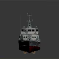 3D Rendered Modern Military Warship With Camouflage And Red Hull