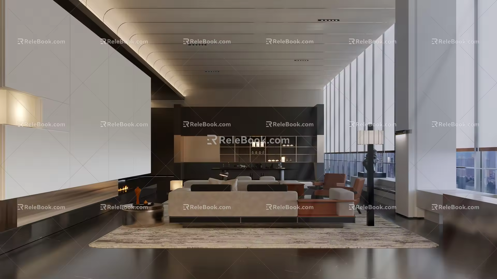 Modern Reception Room 3d model