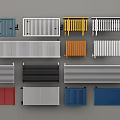 Modern Radiators in Various Colors and Different Designs for Home Interior Heating 3d model