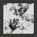 Snow Covered Mountainous Rocky Terrain Model With Square Shape And Detailed Features