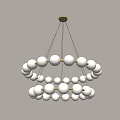 Modern Minimalist Chandelier With White Spheres And Gold Accents For Elegant Lighting