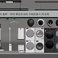 Washing machine washing and drying machine wall-mounted washing machine sweeping robot drying rack 3d model