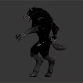 Menacing Werewolf Creature 3D Model With Muscular Build Sharp Claws And Fangs 3d model