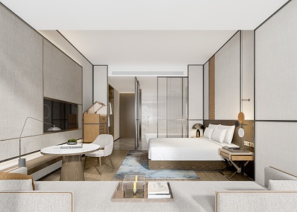 Modern Hotel Rooms 3d model