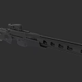 Tactical Sniper Rifle With Mounted Scope Hollowed Barrel And Ergonomic Grip