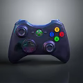 Glossy Dark Purple Xbox Controller Featuring Colorful Y X B A Buttons And Logo