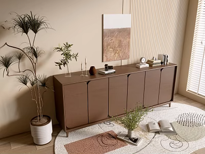 Modern Wood Grain Cabinet Simple Style Cabinet Whole Cabinet Sideboard Balcony Cabinet Storage Cabinet Entrance Cabinet 3d model