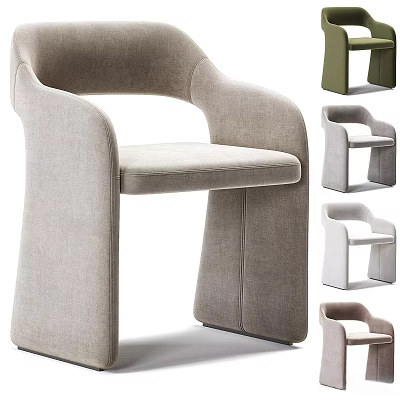 Modern Comfortable Leisure Chair With Upholstered Fabric Ergonomic Armrests And Multiple Colors 3d model