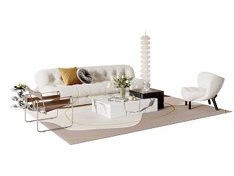 Modern Sofa Coffee Table Combination Sofa Coffee Table 3d model