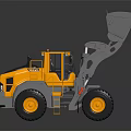 Yellow Volvo Heavy Duty Wheel Loader With Large Bucket And Big Wheels