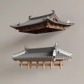 Traditional Architectural Roof Styles With Ornate Eaves Tile Design And Wooden Structures