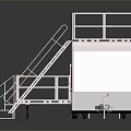 Practical Household Storage System With Platform Staircase And Railing