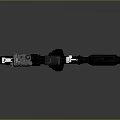 Modern Black Tactical Assault Rifle With Scope Grip And Rail System