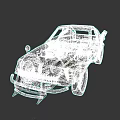 Rustic Modified Car With Exposed Engine Stripes And Custom Front Bumper