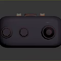Purple And Orange Electronic Walkie Talkie With Screen Display Antenna And Buttons
