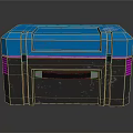 Blue And Gray Equipment Toolbox With Pink Accents And Secure Storage Design