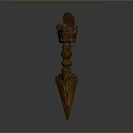 Natural Plant Leaf Decorated Wooden Sculpture With Intricate Carved Patterns