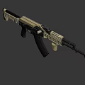 Tactical Black and Tan Rifle With Scope Magazine Handguard and Modern Design