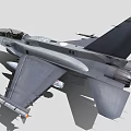 Modern Gray Fighter Jet With Cockpit Mounted Missiles And Aerodynamic Wings