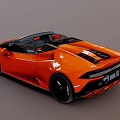 Orange Convertible Sports Car With Sleek Design And Black Wheels Open Top
