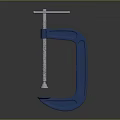 Blue G Clamp Heavy Duty Hardware Tool With Screw Mechanism And Sturdy Steel Build