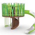 Tree House Slide 3d model