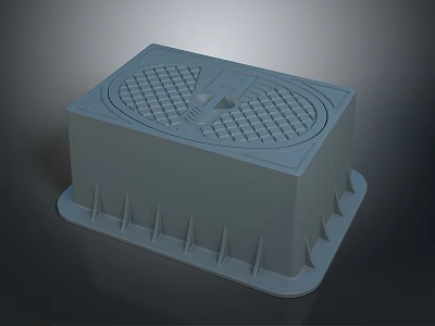 Household Gray Square Non slip Mat With Grid Surface And Spiked Bottom 3d model