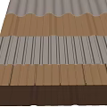 Multiple Layers of Corrugated Panels in Various Colors for Design Projects