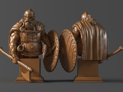 Barbarian Centurion Bust 3d model