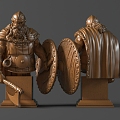 Barbarian Centurion Bust 3d model