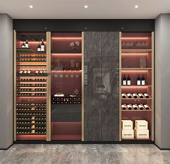 Modern Wine Cabinet 3d model