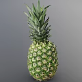 Fresh Green Whole Pineapple With Leafy Top And Vibrant Healthy Exterior