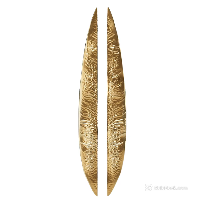 High Quality Golden Textured Door Handle Design For Elegant Home Decor 3d model 
