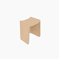 Wooden Container With Groove And Circular Hole Smooth Surface Natural Wood Grain