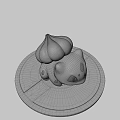 Bulbasaur Pokemon Character With Green Body Red Eyes And Plant Bulb On Circular Platform