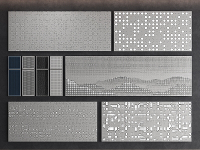 aluminum plate perforated plate perforated plate hollow plate model