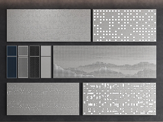 aluminum plate perforated plate perforated plate hollow plate 3d model